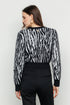 Black and White Cropped Lurex Pull