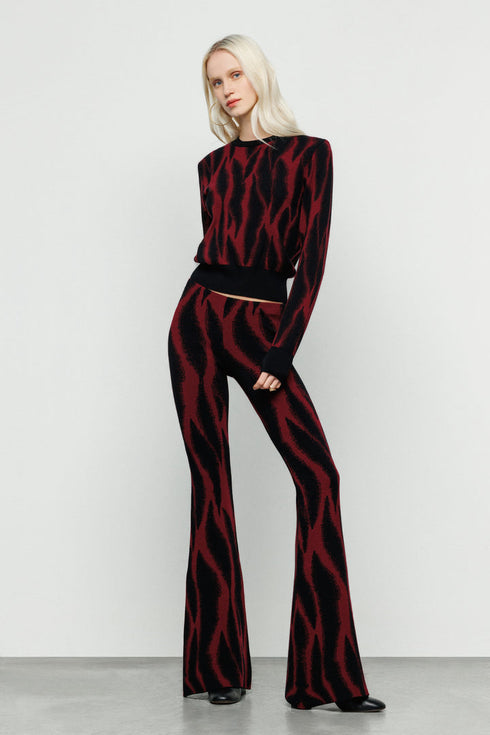 Jacquard Flared Pant