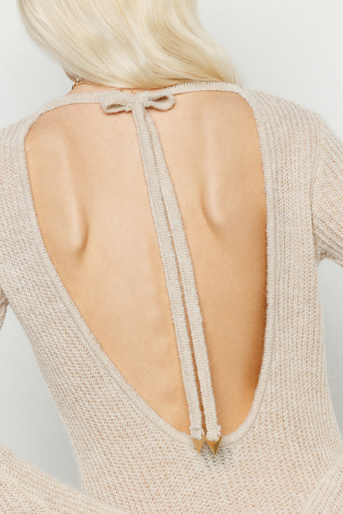 Knitted Dress V-Neck