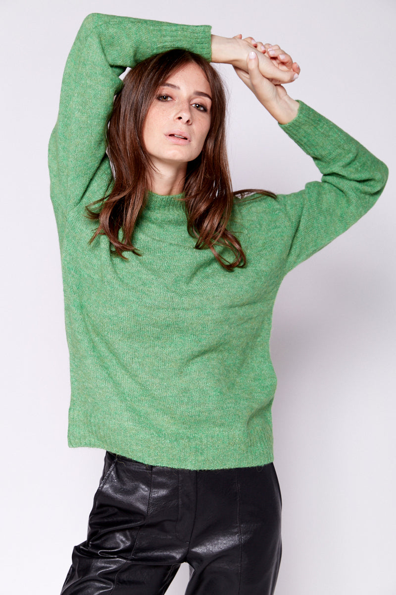 Ichi Kamara Roundneck Knitwear Kelly Green - Surplustore