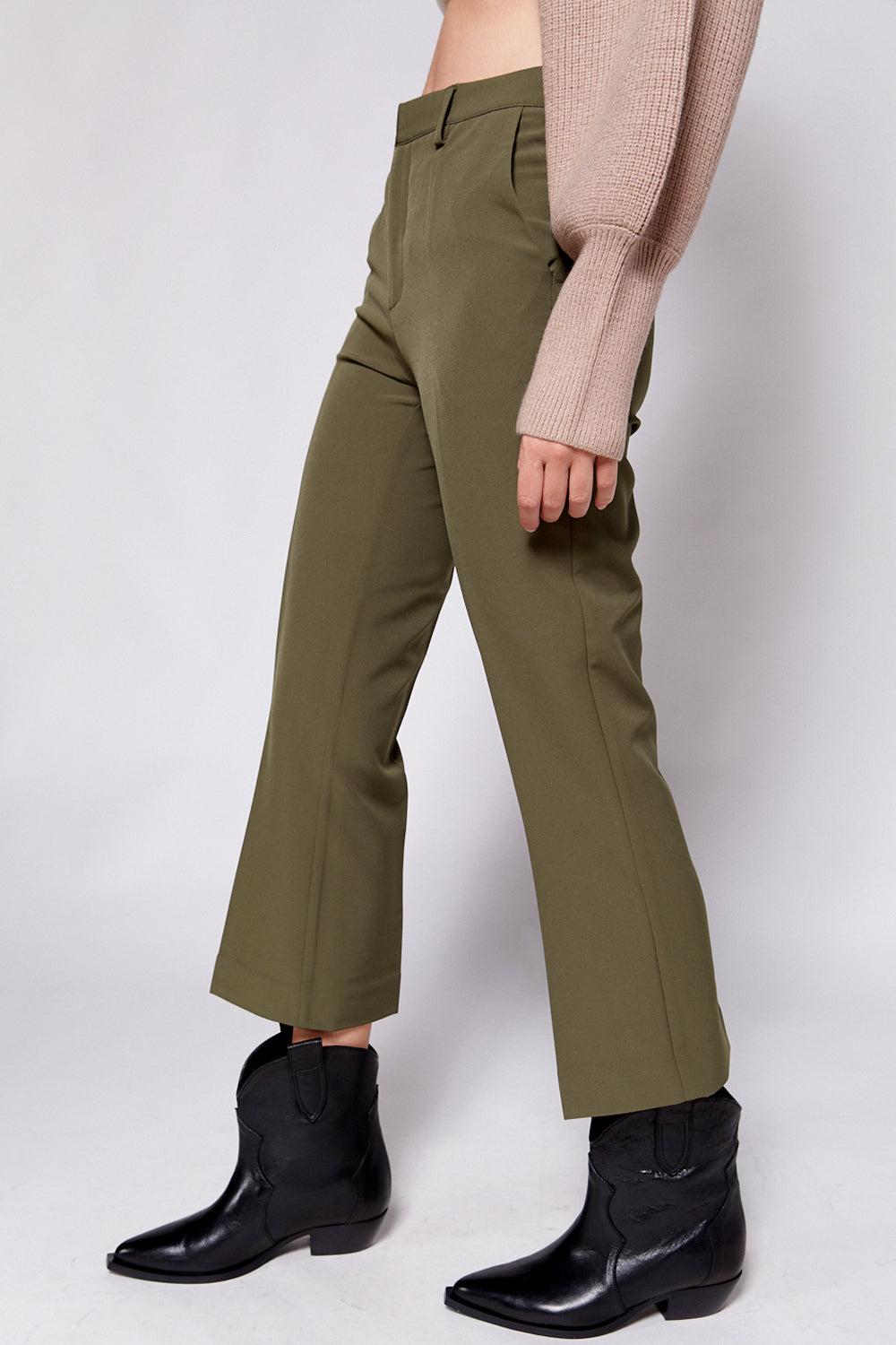 afsked Distribuere tyveri Ichi Lexi Cropped Pant Ivy Green - Surplustore